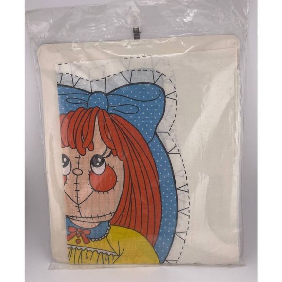 Vintage NEW Loveable Stuffables Rag Doll 16"‎ Printed Doll Fabric Sewing Pillow - Picture 2 of 3